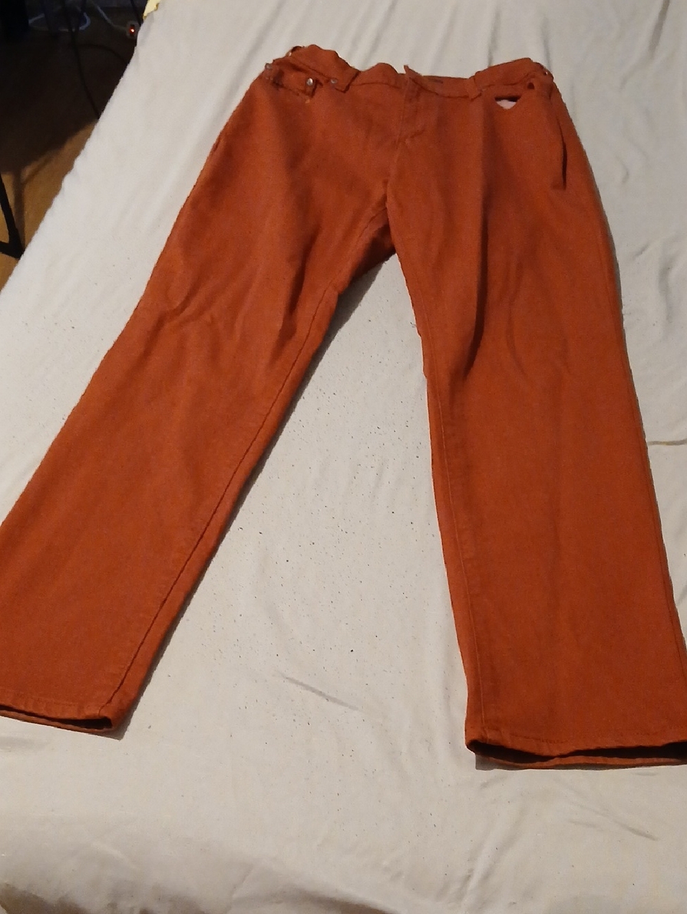 Levi's 505 Straight Leg Jeans in Rust Orange